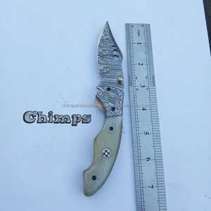 High Hardness Portable Camping Survival Multifunctional <b>Knife</b> Customizable OEM Folding Damascus Steel Camel <b>Bone</b> <b>Handle</b> - Product Image 3