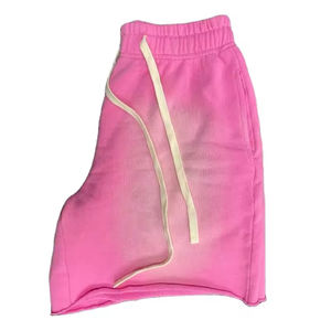 กางเกงขาสั้นผู้ชายขายส่งออนไลน์ ล้างสีแบบแอซิด คุณภาพสูง ใส่สบาย ผ้าฝ้ายผสมโพลีเอสเตอร์ สีพื้น เอวกลาง ตกแต่งลาย เหมาะสำหรับออกกำลังกาย - Product Image 4