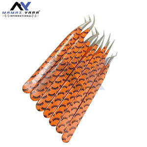 Pinzas de Acero Inoxidable para Pestañas de Marca Privada, con Recubrimiento de Papel, Diseño de Pestañas, Punta Puntiaguda, Extensión de Pestañas, Juego de Belleza de 7 Piezas - Product Image 5