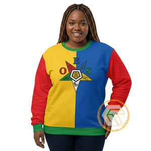 Sudadera Casual de Felpa con Cuello Redondo para Mujer, Marca OES Sister, Manga Larga, Tejido de Algodón, Diseño Frontal con Letras Bordadas - Product Image 3