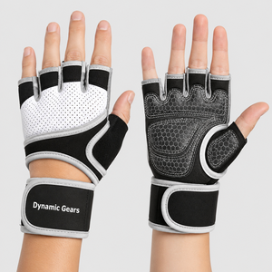 Men Women Workout Wrist Support Anti-Slip Feature Bodybuilding Custom Logo Neoprene Fingerless Gym <b>Gloves</b> for Closure - Product Image 1