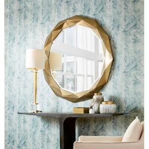 Espejo de pared con marco de hierro de gran calidad a precio razonable, acabado de lujo, elemento decorativo premium para el interior de la sala de estar del hogar. - Product Image 3