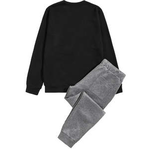 เสื้อครอปออกกำลังกายแบบใหม่สำหรับผู้หญิง เสื้อสเวตเชิ้ตโอเวอร์ไซส์ทรงหลวม และชุดวอร์มขาบานสำหรับผู้หญิง - Product Image 5