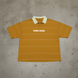 COME OUT - Camiseta de Rugby Personalizada de Estilo Urbano, Tejida en Algodón, Corte Cuadrado, Bordada, para Hombre, Tallas Grandes - Product Image 4