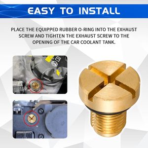 Vis <span class=keywords><strong>de</strong></span> purge du réservoir d'expansion du <span class=keywords><strong>liquide</strong></span> <span class=keywords><strong>de</strong></span> <span class=keywords><strong>refroidissement</strong></span>, bouchon <span class=keywords><strong>de</strong></span> réservoir en laiton pour BMW E46 E92 E90 E36 E39 Mini Cooper - Product Image 5