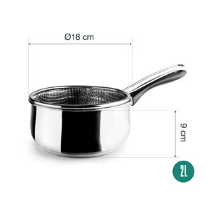 Pentola Garinox 18/10 con cestello da 1,5 litri in acciaio inossidabile per uso in cucina - Product Image 2