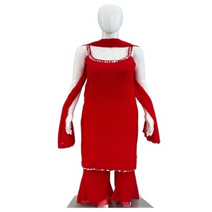 Salwar Kameez de Diseño Moderno, Tela Georgette India-Pakistaní, con Trabajo de Espejos Real, Tradicional, de Secado Rápido, Último Modelo Exclusivo para Mujer - Product Image 1
