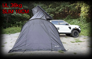 Tente de toit ultra légère 36 kg, fine (10 cm), en aluminium léger, tente tout-terrain, tente pour remorque, tente pop-up, tente de toit pour voiture. - Product Image 4
