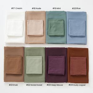 SIDDIQUI HOSINEX – Nouveaux hijabs, foulards et châles traditionnels musulmans pour femmes en coton et mousseline, motif uni, séchage rapide, longueur longue - Product Image 4