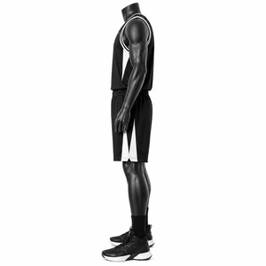 Tenue de basketball unisexe : Maillot à manches courtes et short à taille élastique – Ensemble deux pièces respirant et à séchage rapide pour une performance athlétique optimale - Product Image 5