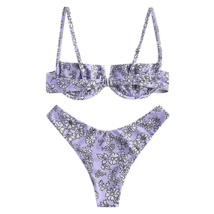 Nuevo Conjunto de Bikini con Estampado Floral para Mujer, Estilo 2k26, Dos Piezas, Traje de Baño Sexy, Ropa de Playa a la Moda - Product Image 3
