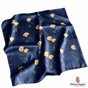 Écharpe carrée personnalisée de qualité supérieure, imprimée, légère et douce, foulard de mode pour femmes, faible MOQ, fabricant et fournisseur OEM ODM - Product Image 1