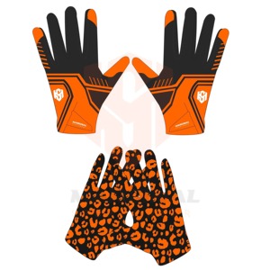 Gants de football américain durables les plus vendus, avec logo personnalisé, antidérapants, adhérence collante, doigts entiers, poignets réglables - Product Image 2