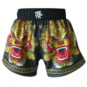 Custom Men's Wrestling <b>Shorts</b> Elastic Waist Casual Polyester/<b>Nylon</b> Stretch Breathable Quick Dry Boxing Gear Martial Arts Wear - Product Image 3