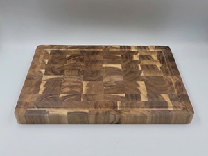 TENDANCES ACTUELLES : Ensemble de 3 planches à découper en bois d'acacia, non toxiques, 2,0 cm d'épaisseur, rectangulaires, avec rainures profondes pour les jus et poignées - Product Image 3