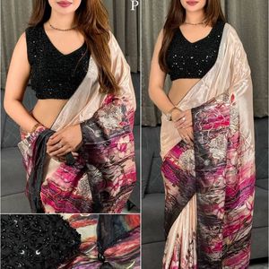 Sari de crepé de vidrio de alta calidad y exclusivo para fiestas, con blusa bordada con cuentas, precio al por mayor de Royal Export - Product Image 6