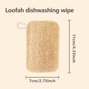 6PCS Light Yellow Mini Natural Loofah Exfoliating <b>Sponges</b> Gentle Body Scrubber for <b>Shower</b> & Bath Bamboo Fiber Cleaning Pads - Product Image 3