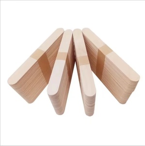 Spatules en bois naturel de qualité supérieure, durables, avec brosse en plastique pour le corps, options colorées, vente en gros - Product Image 3