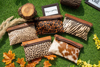 Nouveau Style occidental imprimé Animal fourrure en cuir téléphone portable sac à bandoulière de haute qualité à la mode véritable à la main fourrure en cuir sacs à bandoulière