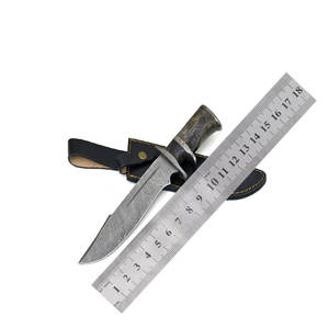 Cuchillo de Caza de Acero de Damasco de Alta Calidad, Estilo Tradicional, Hecho a Mano, Equipo para Campismo y Supervivencia al Aire Libre, OEM - Product Image 1