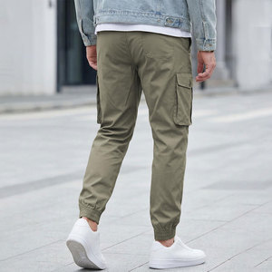 Nouveau pantalon cargo pour homme tendance, taille haute élastique, design minimaliste, étiquette privée personnalisée, pantalon de mode streetwear - Product Image 2
