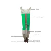 Semoir manuel de haute qualité, portable, à double barillet, pour semis de maïs, soja, arachides, avec fonction fertilisation, facile à utiliser