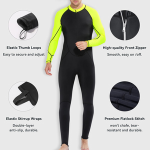 Mens Diving Suit Adjustable Collar Design Neoprene Scuba <b>Wetsuit</b> For Perfect Fit Quick Dry Fabric Water Sports - Product Image 3