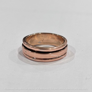 Pure Copper Spinner <b>Ring</b> Healing Anxiety Relief Meditation <b>Plain</b> Band <b>Ring</b> Modern Unisex Wedding <b>Ring</b> - Product Image 2