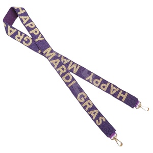 Sangles de sac en perles de rocaille personnalisées en or blanc Accessoires de mode avec forme et design uniques Sangle de sac à main en perles - Product Image 1