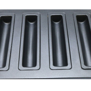 Molde para Pan Baton de 4 Cavidades Cuadradas, Molde para Panecillos, Antiadherente de PTFE, Acero Laminado en Frío, Mini Bandeja para Hornear, Apto para Horno, Hecho en Corea - Product Image 3
