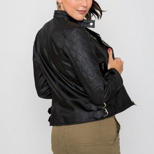 Veste d'hiver en cuir de vache véritable pour femme, texture douce, idéale pour les tenues de tous les jours - Product Image 4