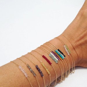 Gold Pearl <b>Bracelet</b> for Women Dainty <b>Gemstone</b> <b>Bracelet</b> June Birthstone Elegant <b>Bracelet</b> Bridesmaid Gift Handmade Jewelry - Product Image 2