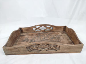 Bandejas de servir de varios tamaños, bandejas grandes de madera para comida de fiesta, bandejas rectangulares de madera de acacia, decoración del hogar, venta de artesanías de madera - Product Image 3