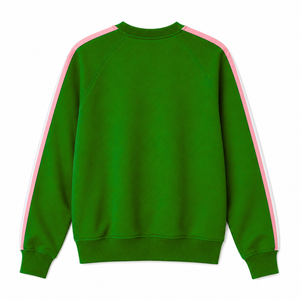 Alpha |   Kapa |   Sweat-shirt universitaire Alpha MCMVIII pour femme, style grec, vert et rose, col rond, vêtements de sport - Product Image 4