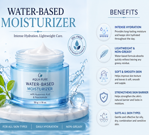 Crème hydratante rafraîchissante à base d'eau avec acide hyaluronique et extrait de thé vert – Solution légère pour l'hydratation de la peau (vente en gros) - Product Image 3