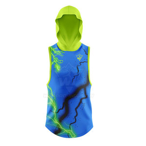 Nuevo y Elegante Uniforme Personalizado 7V7, Tejido de Malla 100% Poliéster, Transpirable, Elástico y que Absorbe la Humedad, Sin Mangas y con Capucha - Product Image 3