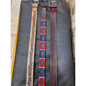 Ceinture unisexe en cuir de vache véritable avec boucle à ardillon en acier, imprimée par transfert thermique, réversible, robuste, écologique, largeur 3,8 cm, 140 cm - Product Image 4