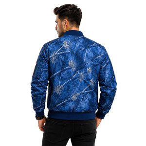 Custom Blue Camo Quilted Bomber <b>Jacket</b> for Men & Women <b>Zip</b> <b>Up</b> Flight <b>Jacket</b> Windproof Winter Outdoor Casual Hunting <b>Jacket</b> OEM - Product Image 4