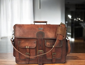 Sac à dos pour ordinateur portable en cuir véritable vintage 2026, très vendu, durable, pour bureau, messager, MacBook Air, léger, haute qualité, souple - Product Image 3
