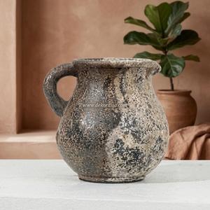 Gravoso Pichet Vase Rustique en Céramique, Carafe Artisanale en Terre Cuite, Récipient Décoratif, Vente en Gros - Product Image 2