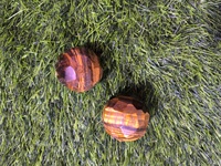 Bola Mata Harimau Batu Akik Poles Bola Batu Alam Koleksi Seni Barang Dekoratif Pola Mata Harimau Warna Oranye Coklat