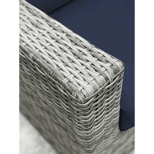 Poltrona Club in Vimini Sunbrella Grigia, Elegante Arredo da Esterno - Product Image 6