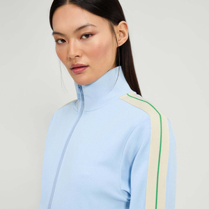 High Demanded Women 2 Piece Tracksuit Set <b>Zip</b> <b>Up</b> <b>Jacket</b> and Snap Button Side Stripe Pants Casual Sport Matching Outfit - Product Image 3