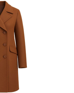 Manteau long d'hiver pour homme en mélange de laine, double boutonnage, col roulé, poches à rabat, fourrure de renard véritable, chaud, formel et décontracté - Product Image 3