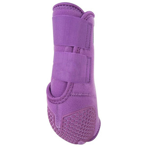 Protège-tendons pour chevaux en néoprène violet respirant, couleur unie, équipement équestre de protection des jambes - Product Image 1