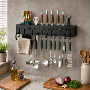 Modern Kitchen Organizer & Storage Rack, Wall <b>Shelves</b> for Bedroom, Stylish Home Accessories for Household Use - Product Image 1