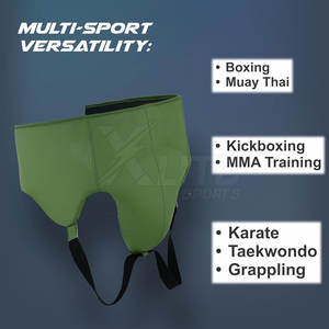 Protector Inguinal Ajustable de Cuero, Cómodo y Transpirable para Hombres, Adecuado para Entrenamiento de Artes Marciales, Boxeo, Fitness y Competencia - Product Image 2