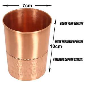 Verre à eau en cuivre moderne, portable, jetable, grande capacité, écologique, pour la maison, l'extérieur, le bureau, personnalisable, export - Product Image 4