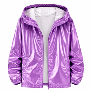 Chaqueta con Capucha Gruesa y Brillante de Camuflaje para Hombre HYPEN SPORTS, con Logotipo Frontal, Cierre de Cremallera, para Fiestas y Discotecas, Manga Regular, Primavera - Product Image 2