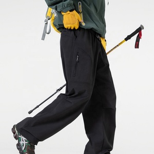 <b>Men's</b> <b>Black</b> Elastic Waist <b>Cargo</b> Pants Multiple Pockets Quick Dry Lightweight Casual Trousers Summer Style Packable Windproof - Product Image 3
